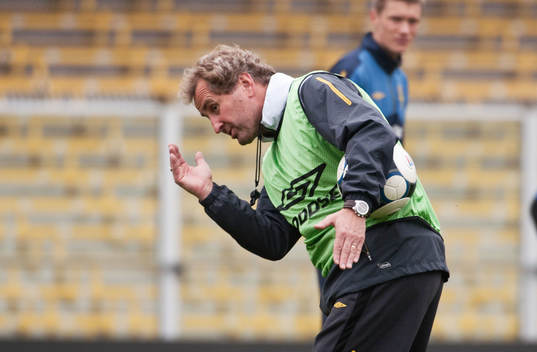 Erik Hamrén gör sin första träning som förbundskapten