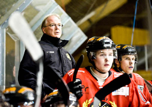 Stephen Higgins, tränare. Bås, båset