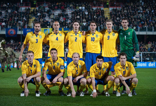 Olof Mellberg, Daniel Majstorovic, Mikael Lustig, Johan