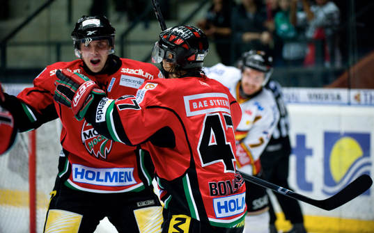 Magnus Häggström och Alexander Bonsaksen, Modo 1-0, jubel