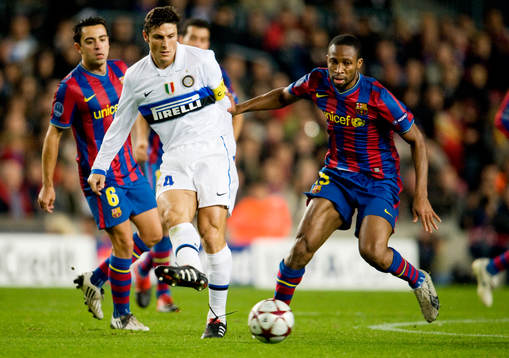 Xavi och Seydou Keita, Barcelona och Javier Zanetti, inter