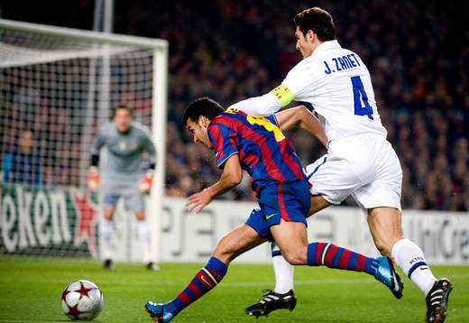 Pedro, Barcelona och Javier Zanetti, Inter