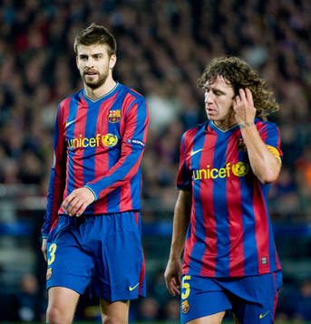 Gerard Piqué  och Carles Puyol