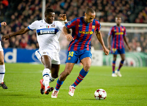 Thierry Henry, Barcelona och Muntari Sulley Ali, inter