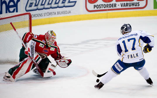 Johan Holmqvist, målvakt, Frölunda, Andreas Falk, HV71