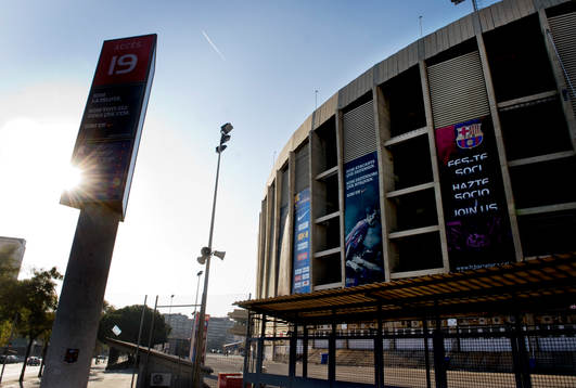 Camp Nou. Exteriör. Arena, stadion