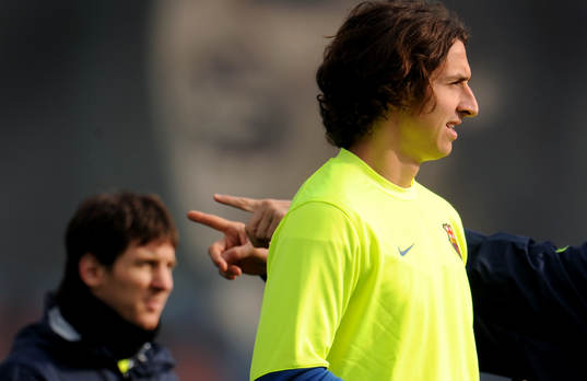 Zlatan Ibrahimovic och Lionel Messi
