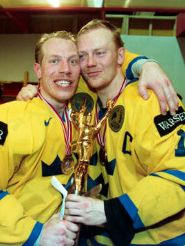 Jonas Bergqvist och Mats Sundin, Sverige, pokal