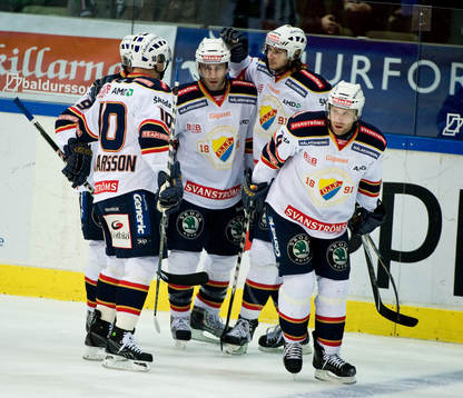 Marcus Nilson, Djurgården, gör 1-0. Jubel