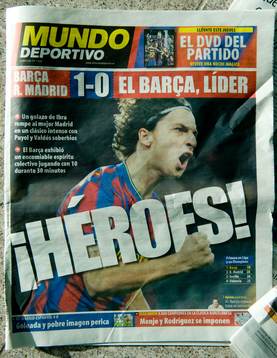 Zlatan Ibrahimovic, Barcelona, på spanska löpsedlar