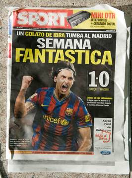 Zlatan Ibrahimovic, Barcelona, på spanska löpsedlar