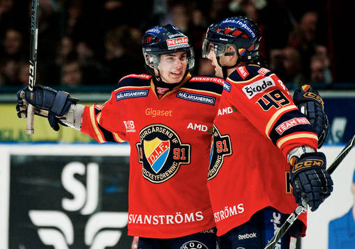 Marcus Krüger gratulerar Kyle Klubertanz, Djurgården,