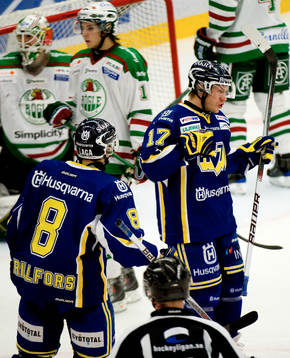 Andreas Falk, HV71 jubel vid 1-2