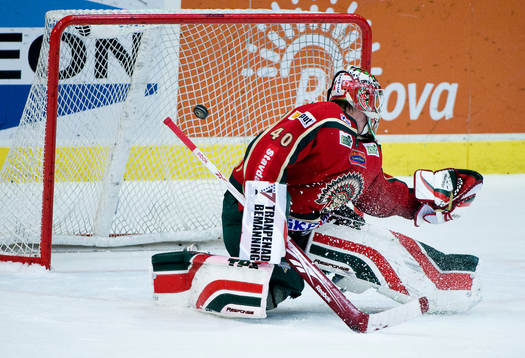 Johan Holmqvist, målvakt, Frölunda, släpper in 0-2