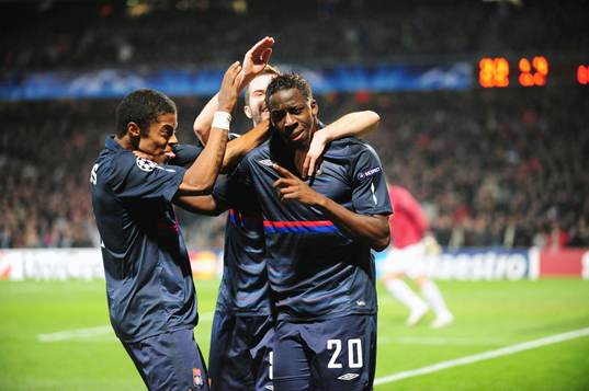 Aly Cissokho, Michel Bastos och Miralem Pjanic, Lyon,