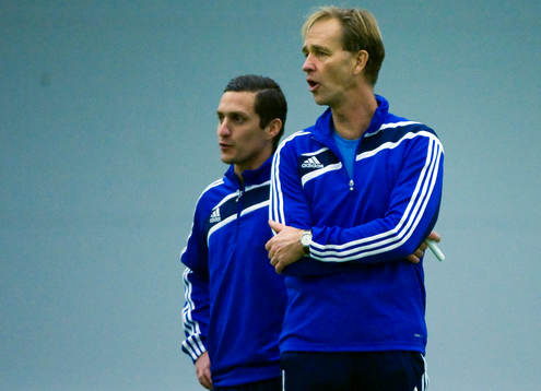 Carlos Banda, tränare och Lennart Wass, tränare,