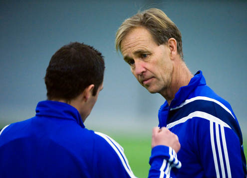 Carlos Banda, tränare och Lennart Wass,