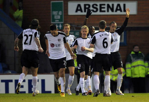Glädje och jubel över första målet för Fulham
