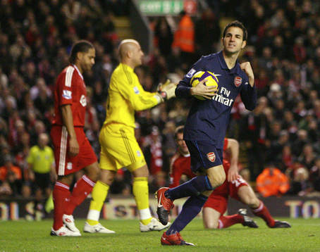 Cesc Fabregas, Arsenal. (Jubel)