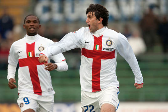 Samuel Eto'o och Milito, Inter, glädje, jubel