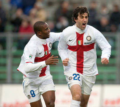 Samuel Eto'o och Milito, Inter, glädje, jubel