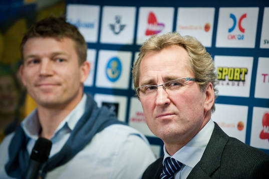 Marcus Allbäck, assisterande förbundskapten och Erik
