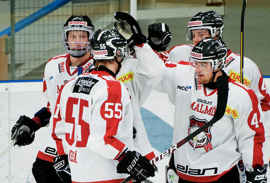 Malmö-spelare jubel