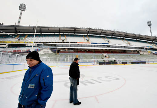 Inför Frölunda-Färjestad på Ullevi