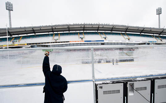 Inför Frölunda-Färjestad på Ullevi