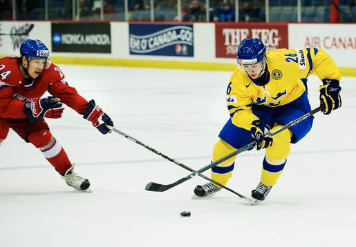 Jan Kovar, Tjeckien, kan inte stoppa Daniel Brodin, Sverige