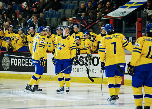 Tim Erixon, Sverige, är glad