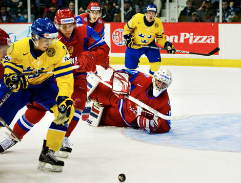 Oroligt framför Igor Bobkov, målvakt, Ryssland