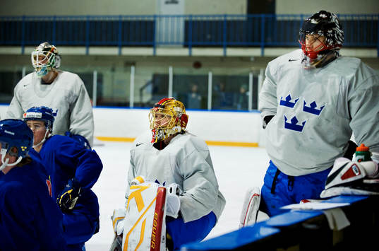 Målvakterna Robin Lehner, Jacob Markström och Anders