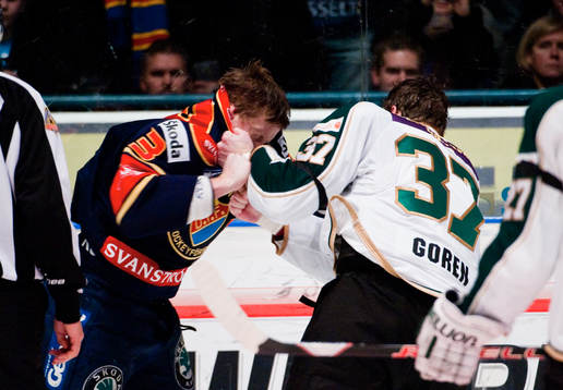 David Printz, Djurgården, och Lee Goren, Färjestad, i