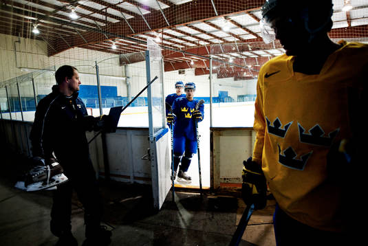 Ishockey, JVM, Junior VM, träning, Sverige Spelarna