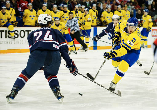 Magnus Pääjärvi Svensson, Sverige, skjuter mot mål