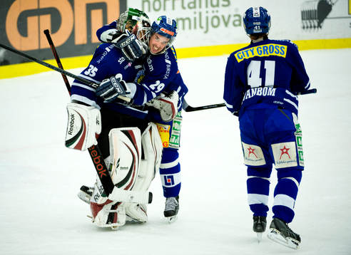Daniel Olsson, Sundsvall jubel med Michal Zajkowski,