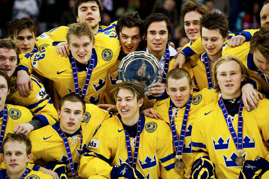 Det svenska laget tog brons. Medalj