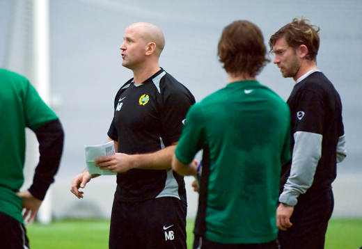Michael Borgqvist, tränare, och Jesper Blomqvist,