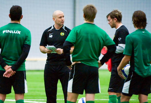 Michael Borgqvist, tränare, och Jesper Blomqvist,