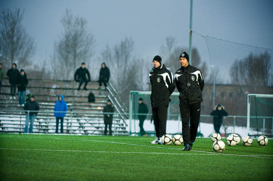 Henrik Larsson, tränare och Hans Eklund