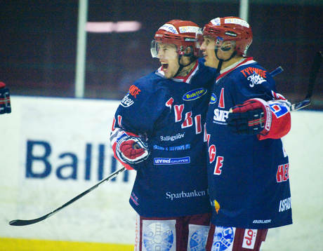 Andreas Hardarsson och Anton Hellsing, Tyringe, jubel