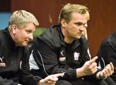 Peter Johansson och Jörgen Pettersson, tränare, Linköping