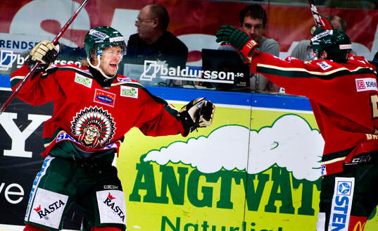 Tomi Kallio och Christian Bäckman, Frölunda, glädje,