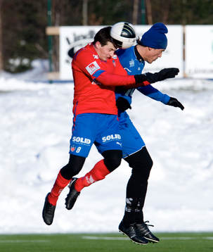 Ardian Gashi, Helsingborg, och Emir Kujovic, Halmstad