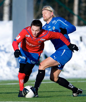 Per Johansson, Halmstad och Ardian Gashi, Helsingborg