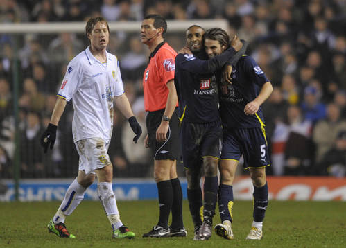 Jermain Defoe och David Bentley, Tottenham, glädje,