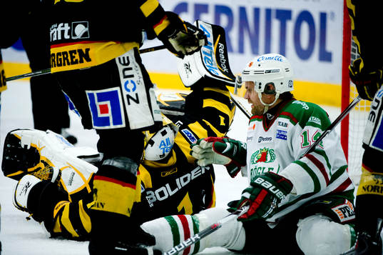 Andreas Hadelöv, målvakt, Skellefteå och Mikael Gath,