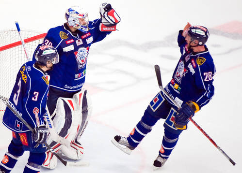 Fredrik Norrena, målvakt och Niclas Hävelid, Linköping