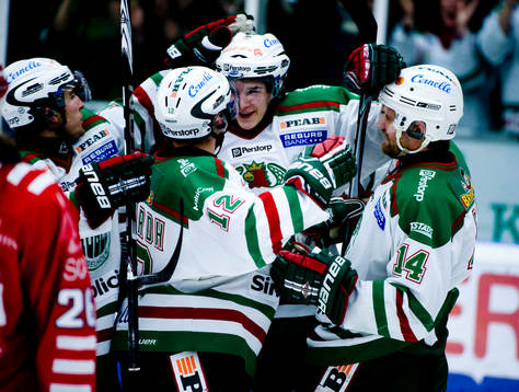 Dennis Everberg, Mikael Gath och Peter Högardh, Rögle,